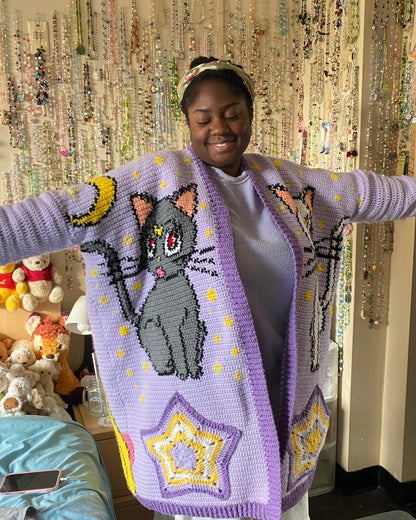 Sailor moon crochet cardigan