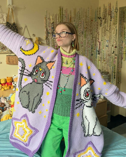 Sailor moon crochet cardigan