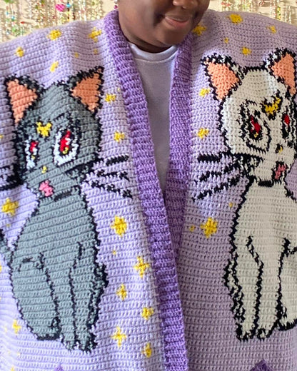 Sailor moon crochet cardigan