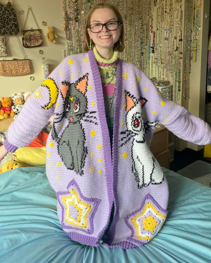 Sailor moon crochet cardigan